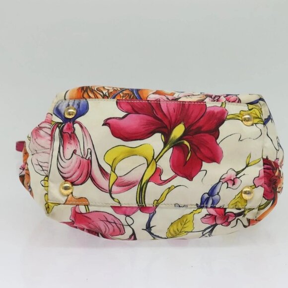 PRADA Hand Bag Nylon 2way White Gold Auth 141530 - Picture 7 of 16